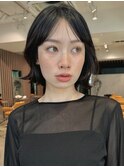大人ボブ レイヤーボブ シースルーバング 小顔ショート 表参道