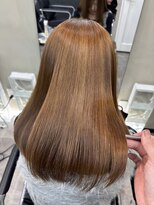 ファビ 渋谷(Fab) くびれヘア/暗めカラー/アプリコットオレンジ/縮毛矯正