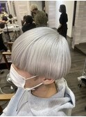 ホワイト,メンズマッシュ,ハイトーン,ケアブリーチ,透明感カラー