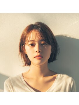 ビューティフルマインド(Beautiful mind) 透けバング×やわらかニュアンスボブ