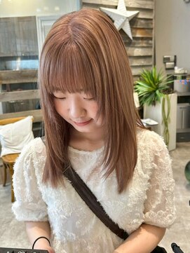 フリックヘアサロン 梅田茶屋町2号店(FLICK HAIR SALON) イルミナカラー/ミルクティベージュ/レイヤーカット