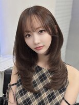 ロムーク 表参道(LOMKH)&nbsp;小顔ロングレイヤーカット顔周り春ハッシュカット透明感カラー