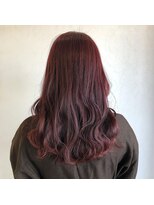 ビーチ 宮原店(Beach)&nbsp;お客様スタイル　ボルドーカラー