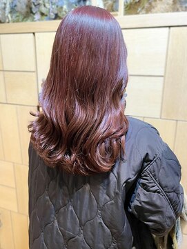 プラグ バイ ネオリーブ(plug by neolive) ショコラアッシュ×髪質改善 [髪質改善/縮毛矯正]チェリーピンク