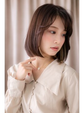 カバーヘア ブリス 志木南口駅前店(COVER HAIR bliss) 艶感大人ハイライトうる艶髪前下がり小顔ボブZ志木10代20代30代