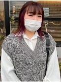 切りっぱなし×イヤリングカラー