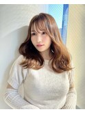 大人かわいい/フェザーバング/前髪カール