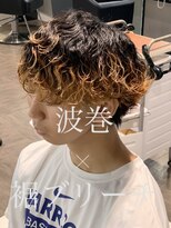 モードケイズ 調布店(MODE K's)&nbsp;波巻きパーマ×ブリーチデザインカラー[メンズパーマ/調布/調布]