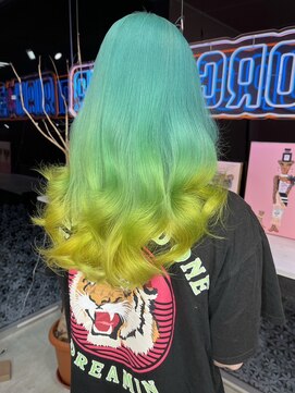 フォース ヘアー(FORCE HAIR) ブルー×イエロー