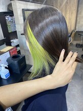 ヘアーアートパーリオ 駅南店(hair art PALIO) イヤリングカラー"キミドリ"