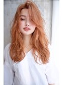 美肌に見える無造作ウェーブロング/オレンジベージュ/柏 駅近
