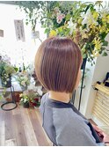 顎ラインボブ／ラテカラー／【30代／40代／50代】