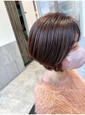 春カラー　ピンクラベンダー×ショートボブ