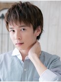 王道ナチュラルアースカラー束感メンズカット仙台愛子