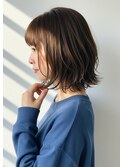 30代40代50代ミディアムレイヤーハイライト明るめカラー髪質改善