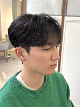 メゾン(Maison) BTSグク風シースルーマッシュ／韓国マッシュ／ダウンパーマ／栄