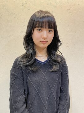 ユニコ(unico) 地毛風カラー/ブルーブラック/くびれヘア/韓国ヘア