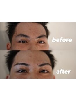 顔の印象を左右する眉毛はプロにお任せ【眉毛カット】清潔感UP♪メンズカット・パーマも人気メンズサロン