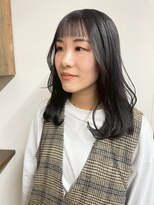 ベルクープス 天王寺店(Belle Coupes) 【Bellecoupes】黒染め風 ブルーブラック 地毛風カラー