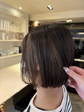 ヘアーエスクールフェイス(hair S. COEUR face) ボブ/切りっぱなしボブ/アンブレラカラー/枚方美容室/大阪美容室