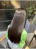 ドライだけでも艶々縮毛矯正