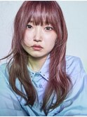 SHAMPOO LOVERS 八木　ラベンダーピンク×顔周りレイヤー
