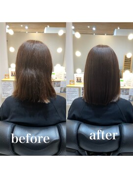 ツヤと髪 クリム(crim) クセ髪エステカラー　ミディアム　白髪染め　30代、40代、20代