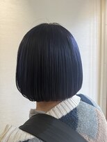 ジプソ(Gypso Hair salon)&nbsp;透明感ネイビーブルー×つやボブ