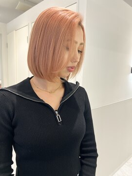 リノ(RLINO) 【名古屋/栄】ボブカット/ブリーチ/オレンジ