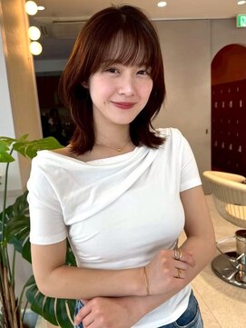 ジーナ サンシャイン通り池袋(Zina) ＊似合わせカットブラウンミディ＊美髪【Zina池袋サンシャイン】