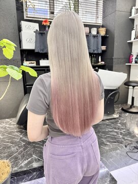 チュダック(ChuDuck) 《milk tea×pink》ハイトーン/ケアブリーチ/ダブルカラー/韓国