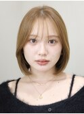 シースルーバング×タイトナチュラルボブ