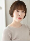 大人美人顔周りハッシュカット刈り上げショートボブ30代40代A30