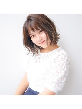 スケッチ(sketcH) 【sketcH.】外ハネさせた毛先が可愛い切りっぱなしボブ