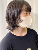 ノラキチジョウジ(NORA KICHIJOJI)&nbsp;耳かけショートカット外ハネショートボブ黒髪ショートウルフ