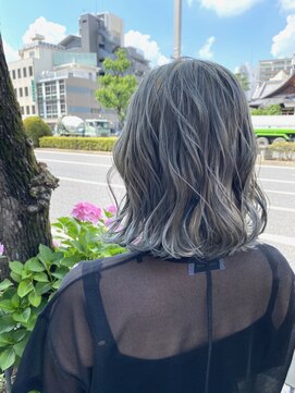 ミニム ヘアー(minim hair) 【minim×日比】ハイトーンカラー　カーキグレージュ