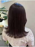 9月 外ハネボブ/ペールベージュ/セクションカラー/前髪