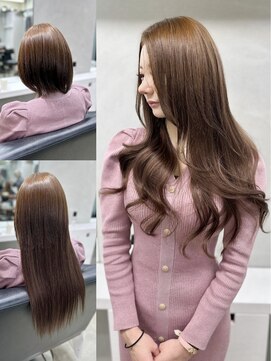 ディア(.eer) シールエクステ80枚/ボブ⇒ロング☆センターパート/韓国風ヘア