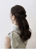 大人綺麗めハーフアップヘアアレンジ