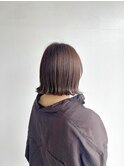 松山市/10代/20代/30代/ぱつっとボブ×アンバーカラー