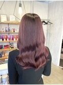 20代30代髪質改善カラーラベンダーピンク透け感