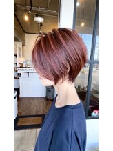 ボタニカル(BOTANICAL) レッドブラウンカラー大人ショートボブ暖色カラー