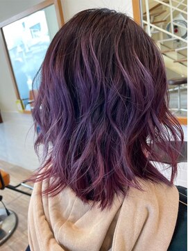 クラップス 横須賀中央店(CLAPS) 横須賀ダブルカラーくびれボブイルミナカラー顔周りレイヤーボブ