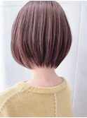 Say.丸みショートひし形ショートミルクティーベージュひし形ボブ