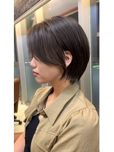 パルフェ ヘアー バイ オーク 九大学研都市(parfait hair byOAK)&nbsp;ショートボブ　グレージュ　ミルクティー