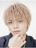 ラウンドマッシュシースルーフェザーショートウルフ