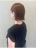 大人かわいい切りっぱなしボブ