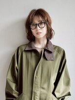 ヘアサロン セロ(Hair Salon SERO)&nbsp;【セロ姫路】ミディアムボブ/ゆるふわカール/シナモンベージュ