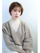 ムウ 難波(MOU)&nbsp;ショート暗めカラーグランマッシュデザインカラー20代30代40代