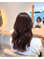 ルーチェココ ブラン(Lu'ce coco blanc)&nbsp;レイヤーカット×ブリーチなしダブルカラー（ピンクブラウン）